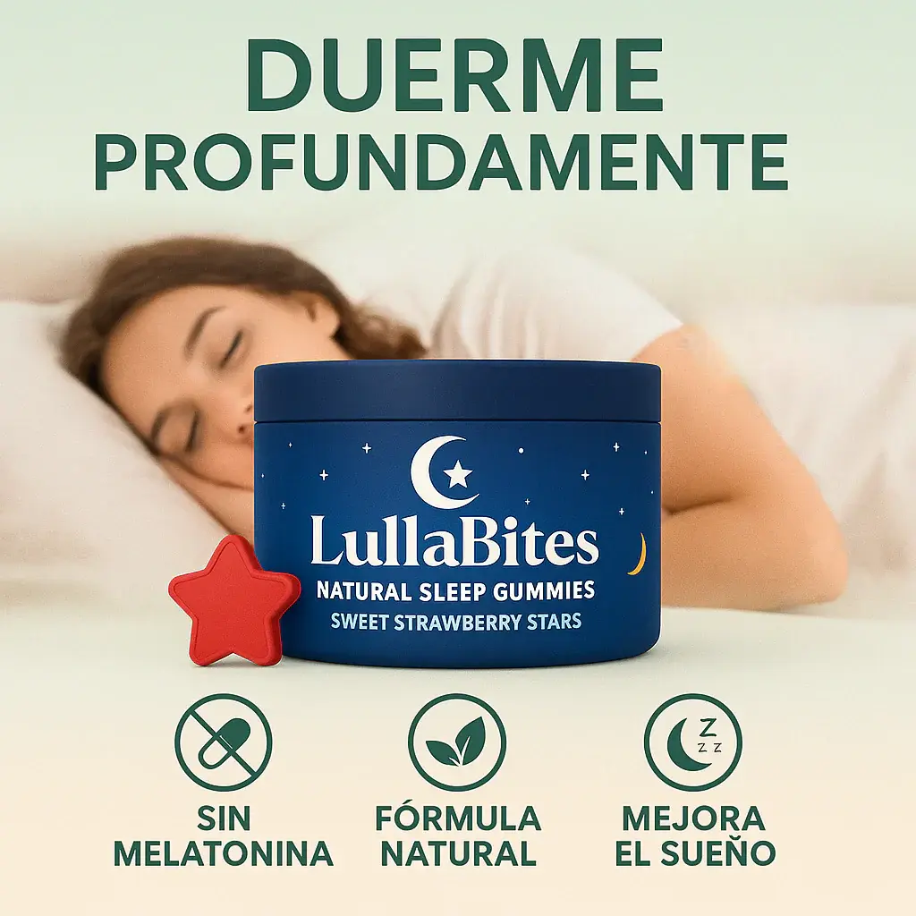 🌙 LullaBite (60 Gomitas) Duerme profundo y despierta renovado  — recupera tus noches en 30 minutos